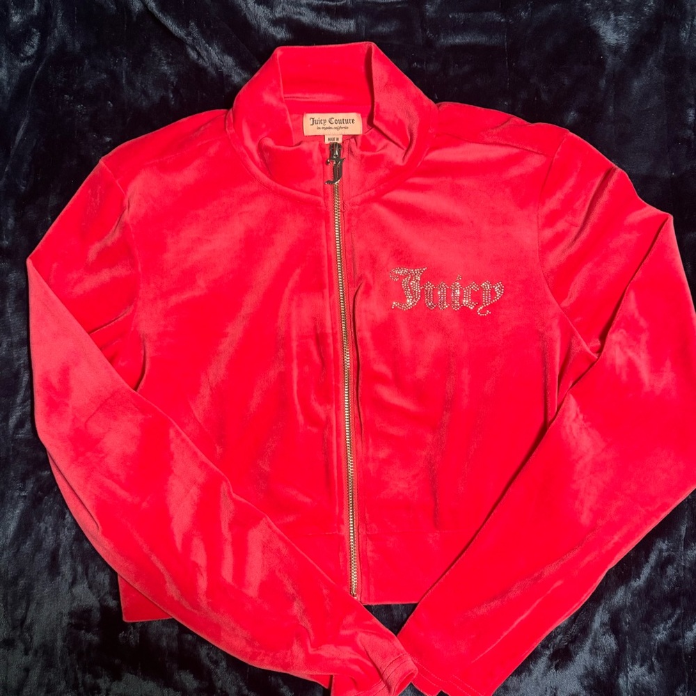 Juicy Couture Vibrant Red Bomber Jacket